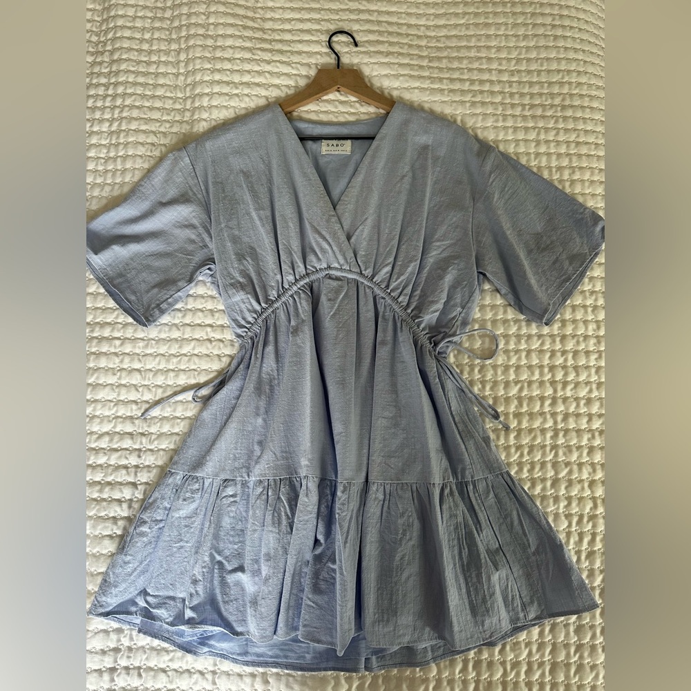 Sabo Skirt Light Blue Wrap Dress